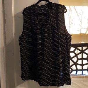 Torrid sleeveless blouse black print sz 2X